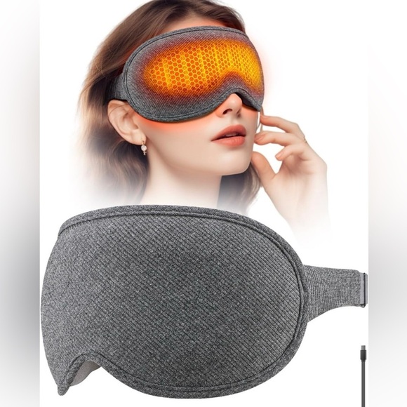 Cordless Heating Eye Mask, Warm Eye Compress for Dry Eyes Adjustable Temperature - Picture 1 of 8